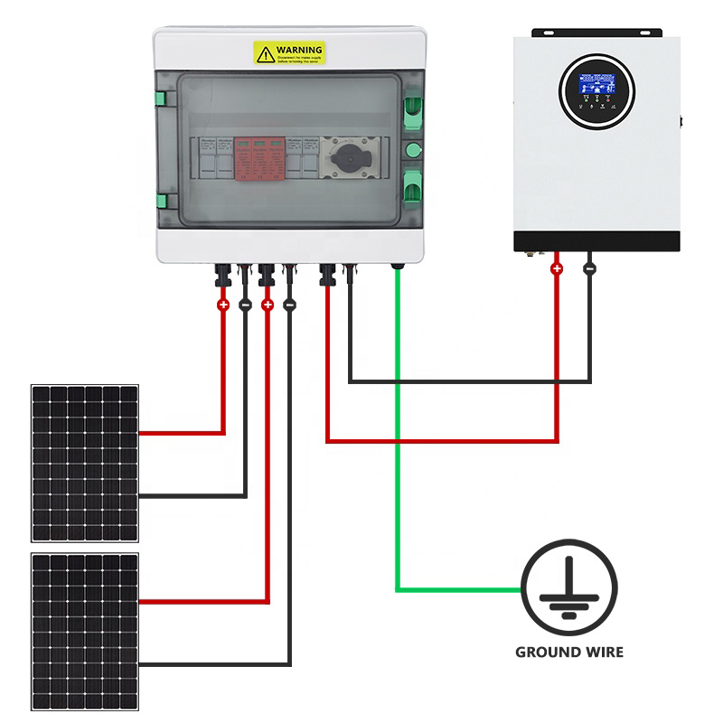 Internal Copper Busbars and Circuit Breakers of Solar Combiner Box